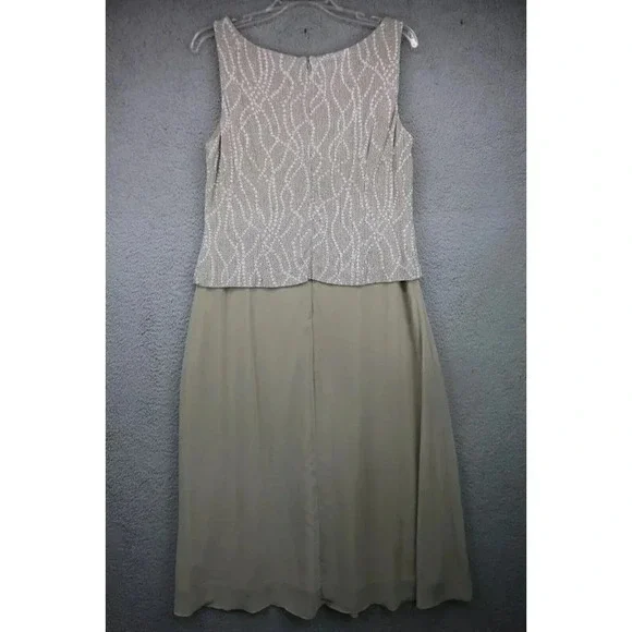 Alex Evenings Sleeveless Sequined Midi Dress-Size 14 - Picture 7 of 8